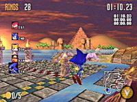 une photo d'Ã©cran de Sonic R sur Sega Saturn